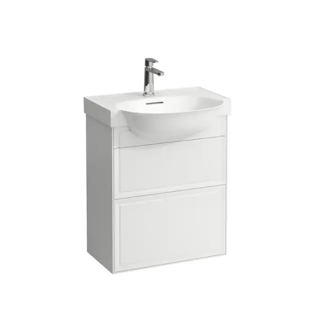 Laufen New Classic Тумба с раковиной, 57.5х31.5х67.5см, 2 ящика, подвесная, цвет: белый глянцевый