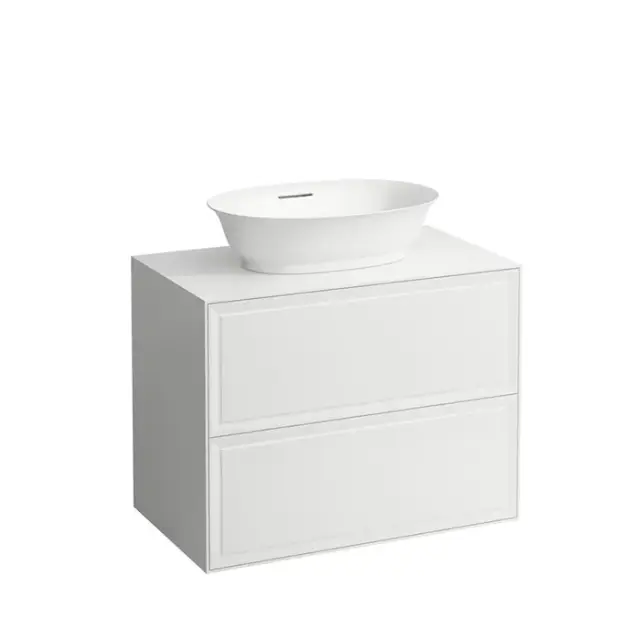 Laufen New Classic Тумба с раковиной, 77.5х45.5х60см, 2 ящика, подвесная, цвет: белый глянцевый (для раковины 812852, 812853)