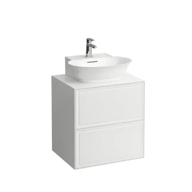 Laufen New Classic Тумба с раковиной, 57.5x45.5x60см, 2 ящика, подвесная, цвет: белый глянцевый