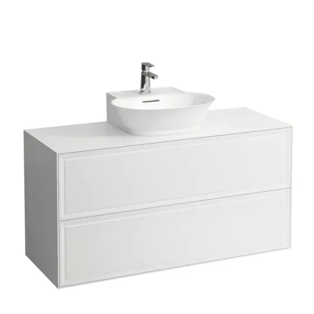 Laufen New Classic Тумба с раковиной, 117.5x45.5x60см, 2 ящика, подвесная, цвет: белый глянцевый