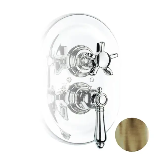 Nicolazzi Dames Anglaises Смеситель для душа, встраиваемый, 3/4” с запорным вентилем, цвет: бронза