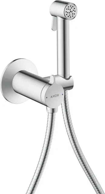 AXOR Bidette Showers Гигиенический душ 1jet круглый для смешанной воды с держателем и шлангом 1.25 м, цвет: хром