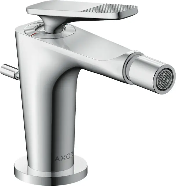 AXOR Citterio C Смеситель для биде однорычажный со сливным клапаном Push-Open - cubic cut, цвет: хром