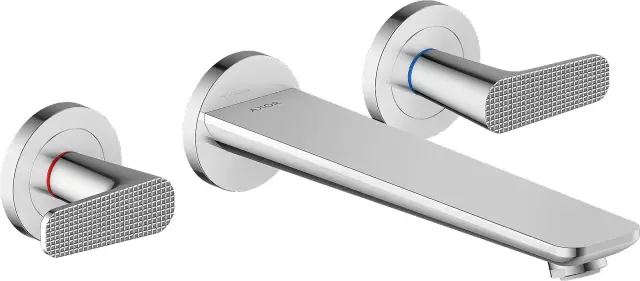 AXOR Citterio C Смеситель для ванны на 3 отверстия скрытого монтажа настенный - cubic cut, цвет: хром