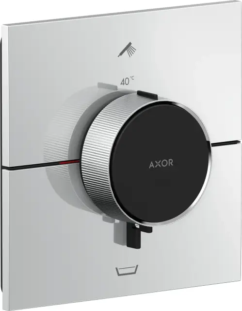 AXOR ShowerSelect ID Термостат скрытого монтажа квадратный на 2 функции со встроенным защитным комплексом EN1717, цвет: хром