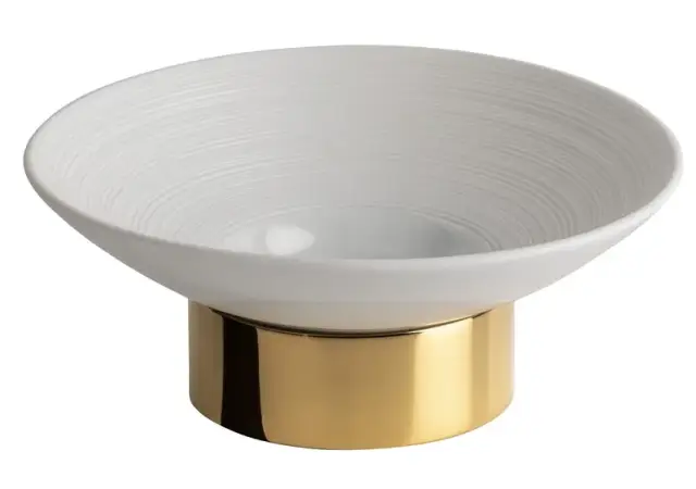Мыльница Cristal&Bronze HÉMISPHÈRE FS13-D1-601 белый Лиможский фарфор/золото