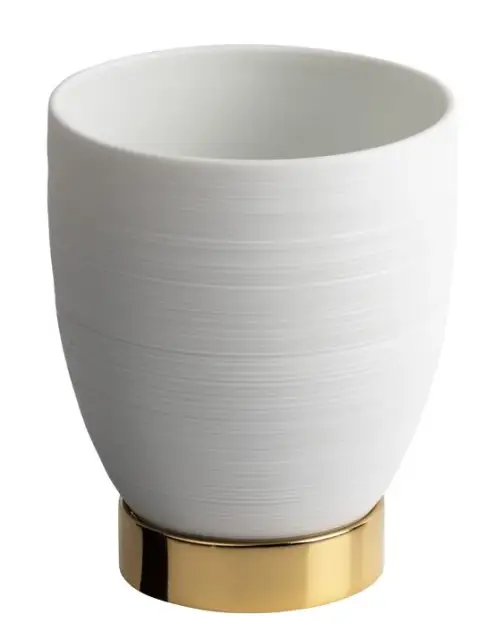 Стакан Cristal&Bronze HÉMISPHÈRE FS13-D1-610 белый Лиможский фарфор/золото