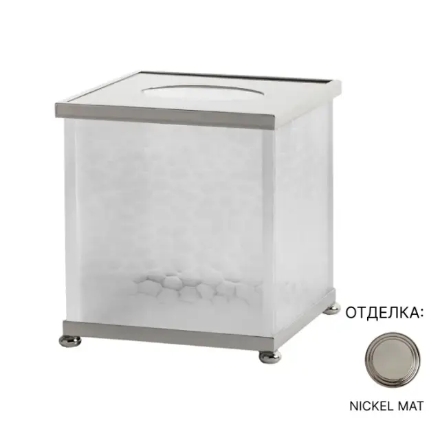 Контейнер для салфеток Cristal&Bronze NID D’ABEILLES FS02-B3-651 матовый хрусталь/матовый никель