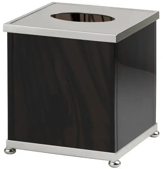 Контейнер для салфеток Cristal&Bronze OBSIDIENNE LISSE FS11P-A2-651 обсидиан/никель