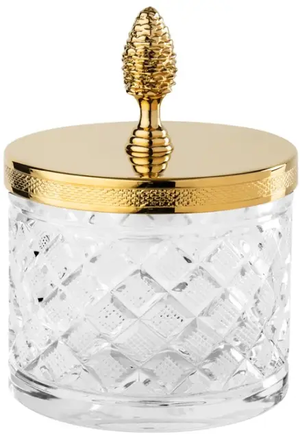 Контейнер d.11*h15 Clear crystal/Polished Soft Gold C13