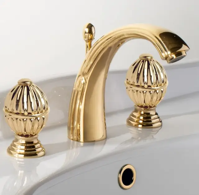 Смеситель для раковины Cristal&Bronze MANDOLINE METAL C71-C13-1301 Polished Soft Gold