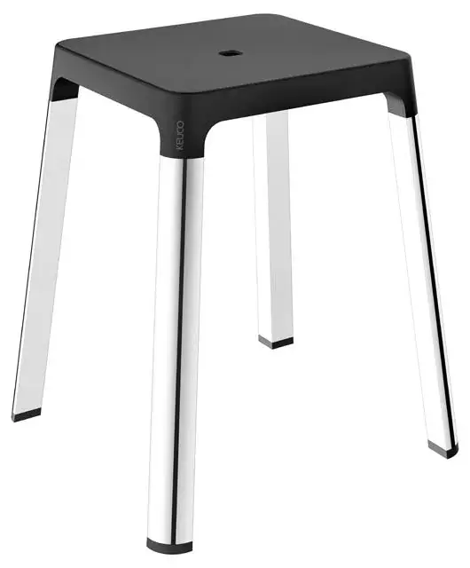 Стульчик для ванной KEUCO AXESS 35082 010037 цвет Хром/Чёрный