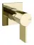 Смеситель для раковины Gessi Inverso, встраиваемый, настенный, однорычажный, на 1 выход, внешняя часть, цвет Brass PVD