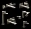 Смеситель Gessi Rilievo, настенный, на 1 выход, внешняя часть, цвет Finox Brushed Nickel