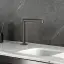 Излив Gessi Anello средней длины, вылет 144 мм, цвет Black Metal Brushed PVD