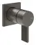 Смеситель для душа Gessi Inverso, настенный, на 1 выход, внешняя часть, цвет Black Metal Brushed PVD