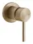 Cмеситель Gessi316, настенный, встраиваемый, на 1 выход, цвет Warm Bronze Brushed PVD