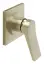 Смеситель Gessi Rilievo, настенный, на 1 выход, внешняя часть, цвет Brass Brushed PVD