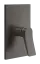 Cмеситель для душа Gessi Rilievo, встраиваемый, однорычажный, 1 выход, внешняя часть, цвет Black Metal Brushed PVD