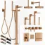 Излив для ванны Gessi Inverso, 180 мм, настенный, цвет Copper Brushed PVD