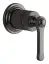 Смеситель Gessi Venti20, настенный, на 1 выход, внешняя часть, цвет Black Metal Brushed PVD