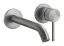 Смеситель для раковины Gessi316, настенный, со средним изливом, без донного клапана, внешние части, цвет Steel Brushed