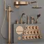 Излив Gessi Origini, отдельностоящий, средний, цвет Copper Brushed PVD