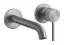 Cмеситель для раковины Gessi316, встраиваемый, настенный, с длинным изливом, без донного клапана, внешние части, цвет Steel Brushed