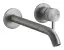 Смеситель для раковины Gessi316, настенный с длинным изливом, без донного клапана, внешние части, цвет Steel Brushed