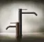 Смеситель для раковины Gessi 316, высокий, однорычажный, цвет Steel Brushed