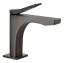 Смеситель для раковины Gessi Rilievo, без донного клапана, с соединительными шлангами, длина излива 166 мм, цвет Black Metal Brushed PVD