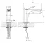 Смеситель для раковины Gessi Rilievo, без донного клапана, с соединительными шлангами, длина излива 166 мм, цвет Brushed Brass PVD