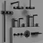 Смеситель для раковины Gessi Anello, низкий, однорычажный, без донного клапана, цвет Black Metal PVD