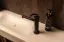 Смеситель для раковины Gessi Anello, низкий, однорычажный, без донного клапана, цвет Black Metal PVD