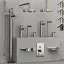 Смеситель для раковины Gessi Ingranaggio, однорычажный, с донным клапаном, цвет Finox Brushed Nickel