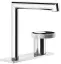 Смеситель для раковины Gessi Anello, без донного клапана, цвет Chrome