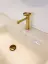 Смеситель для раковины Gessi Anello, низкий, однорычажный, без донного клапана цвет Warm Bronze Brushed PVD