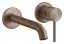 Смеситель для раковины Gessi316, встраиваемый, однорычажный, средний излив, без донного клапана, внешняя часть, цвет Copper Brushed PVD