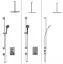 Верхний душ Gessi Rilievo, Ø250 мм, потолочный, с держателем, цвет Finox Brushed Nickel