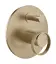 Смеситель для ванны/душа Gessi Anello, настенный, на 2 выхода, встраиваемый, с переключателем ванна-душ, цвет Warm Bronze Brushed PVD