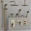 Смеситель для раковины Gessi Rilievo, вылет 131 мм, без донного клапана, цвет Brass Brushed PVD