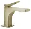 Смеситель для раковины Gessi Rilievo, вылет 131 мм, без донного клапана, цвет Brass Brushed PVD