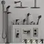 Смеситель для раковины Gessi Rilievo, настенный, со средним изливом, встраиваемый, внешняя часть, цвет Finox Brushed Nickel