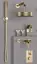 Ручной душ Gessi Inciso, c шланговым подсоединением и держателем, цвет Brushed Brass PVD