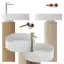 Смеситель для раковины Gessi Anello, высокий, короткий излив, цвет Matte Black