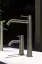 Смеситель для раковины Gessi316, высокий, с длинным изливом, без донного клапана, цвет Steel Brushed