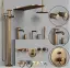 Верхний душ Gessi Anello, потолочный, ⌀250 мм, цвет Antique Brass