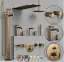 Верхний душ Gessi Anello, потолочный, ⌀250 мм, цвет Warm Bronze Brushed PVD