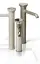 Смеситель для раковины Gessi Origini, средней длины, с донным клапаном, цвет Finox Brushed Nickel