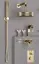 Ручной душ Gessi Inciso, c шланговым подсоединением и держателем, цвет Gold PVD